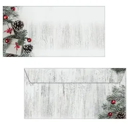 Sigel Briefumschläge Din lang »Scandinavian Christmas« 50 Stück, 22x11 cm