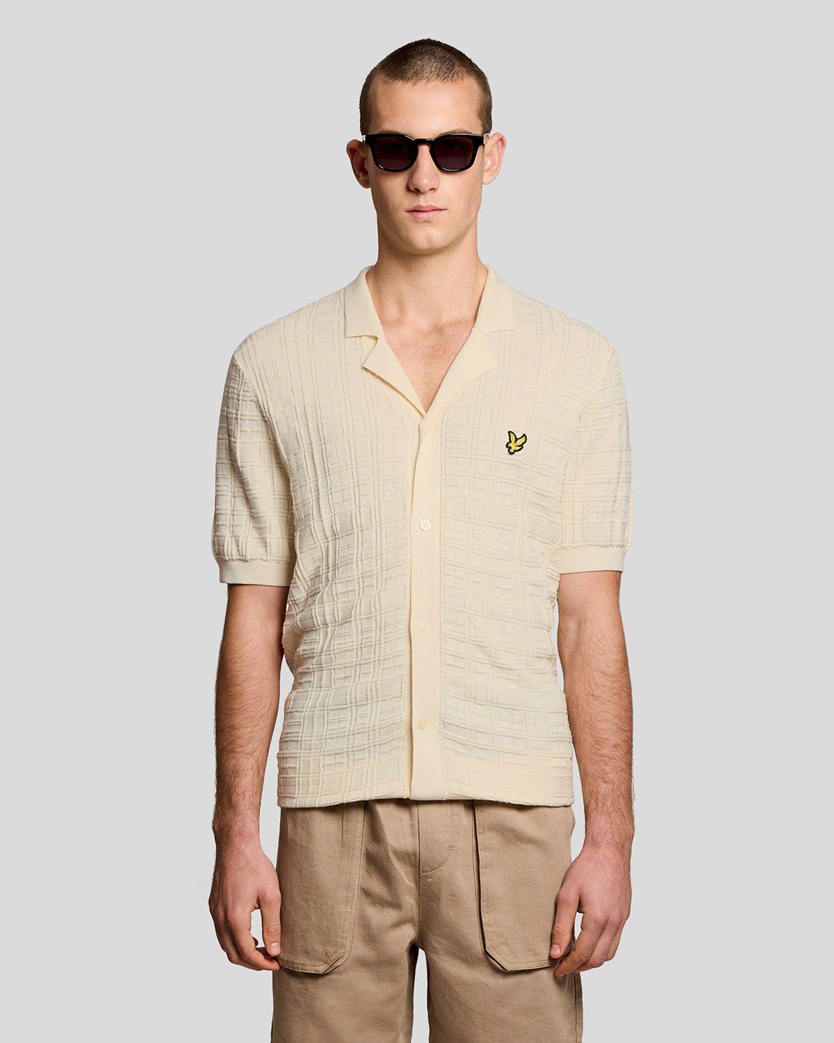 Revere Collar Gestricktes Resort-Shirt