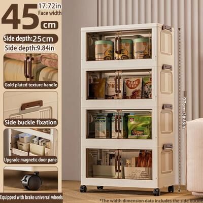 Inspire Essentials Foldable Storage Cabinet Wardrobe Organizer Large Capacity Dustproof Closet 4