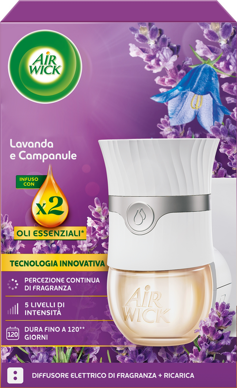 Airwick Diffusore Elettrico Completo Fragranza Lavanda e Campanule