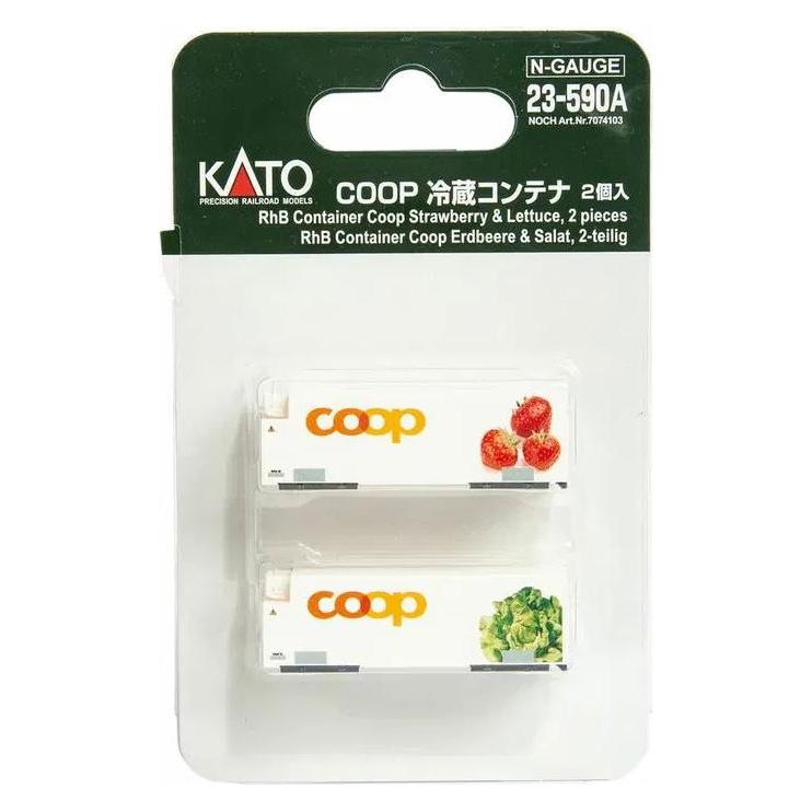 Kato 7074103 Container Coop Erdbeere WAB26 & Salat WAB30 (Spur N) (7074103)