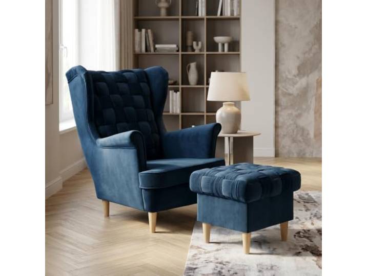 Family Meble Ohrensessel mit Fußhocker Carol Royal – Variante Royal 22