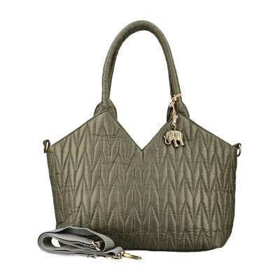 Henkeltasche ANOKHI "ANOKHI Taschen Baumwolle", Damen, Gr. onesize, grün (olive), Baumwolle, Taschen