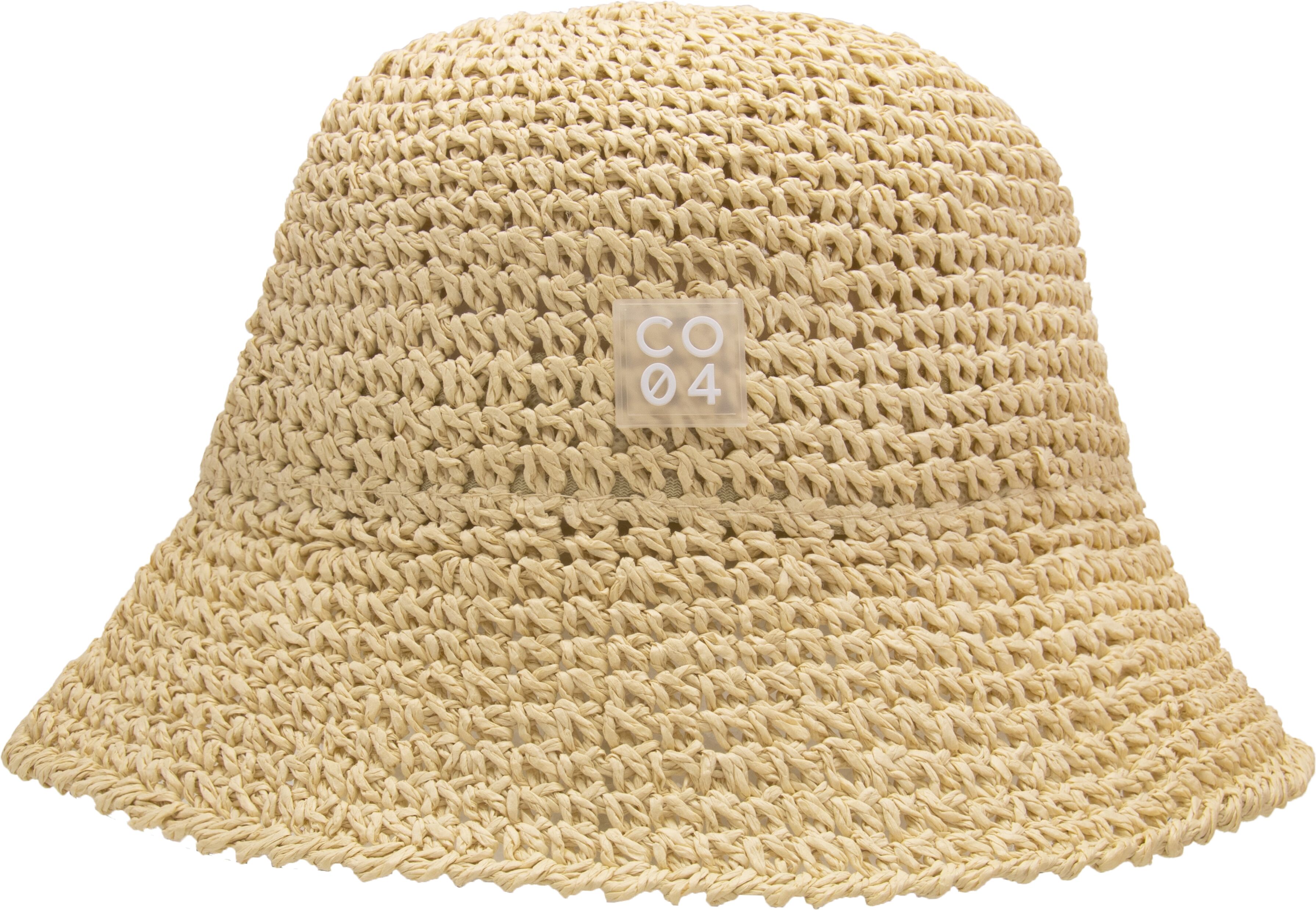 Sonnenhut CHILLOUTS "Riga Hat", Damen, Gr. S (M), beige (natural), Kunstfaser, unifarben, Hüte Sonnenhut, Boho-Hut aus Papierstroh mit knautschbarem Design natural S (M)