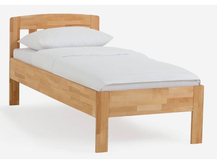 Holzbett massiv Jasmine , Buche lackiert , 100x210 , ohne Fußteil