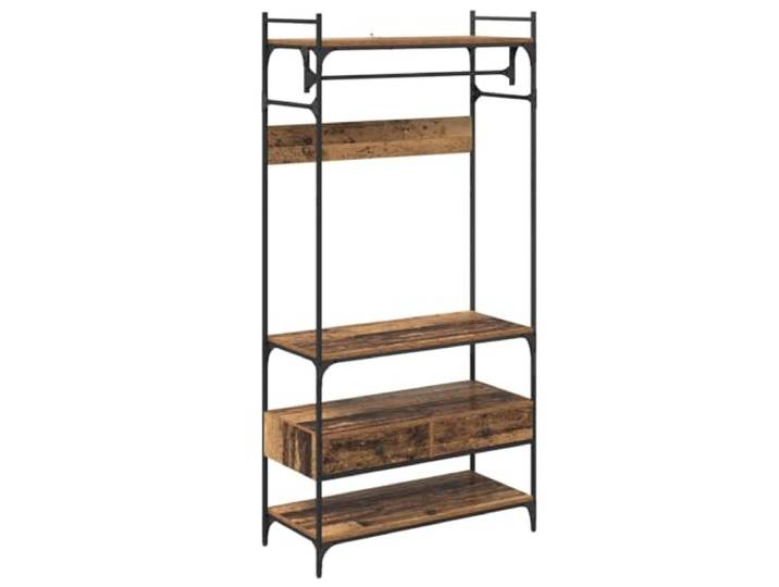 Makastle Kleiderschrank Altholz 89x39x184,5 cm Holzwerkstoff