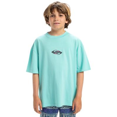 T-Shirt QUIKSILVER "Global Heat", Jungen, Gr. 16, blau (aqua sky), Obermaterial: 100% Baumwolle., Shirts T-Shirt