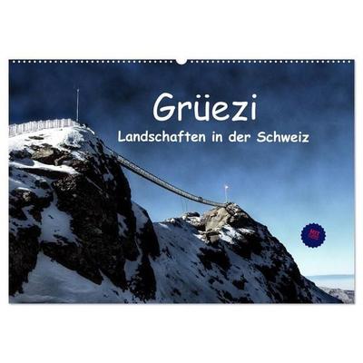 Grüezi. Landschaften in der Schweiz Planer (Wandkalender 2027 DIN A2 quer), CALVENDO Monatskalender