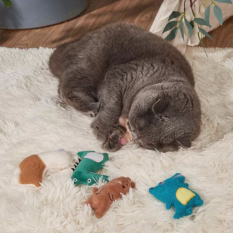 INF Jouet en peluche à l'herbe à chat - Jouet pour chat en forme de maïs