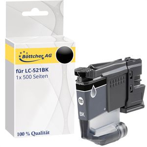 kompatibel für Brother LC-521BK, 500 Seiten, schwarz
