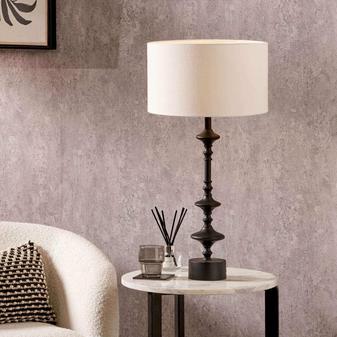 ClassicLiving Aagat Metal Buffet Lamp Black 55cm H X 11cm W X 11cm D
