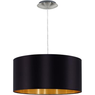 EGLO Hängeleuchte "MASERLO", schwarz (schwarz, goldfarben, nickelfarben), 1, Ø 38cm, Leuchten, Pendelleuchte, Pendellampe, Hängeleuchte