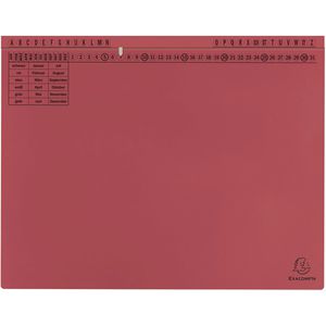 Exacompta Hängehefter 371103B, Exaflex Standard A4, variabel, Tasche, rot, Karton, 25 Stück