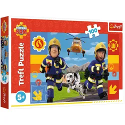 Puzzle 100 – Der stets hilfsbereite Feuerwehrmann Sam Trefl 16518