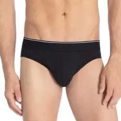 Calida Pure and Style Mini Brief Schwarz Baumwolle Medium Herren