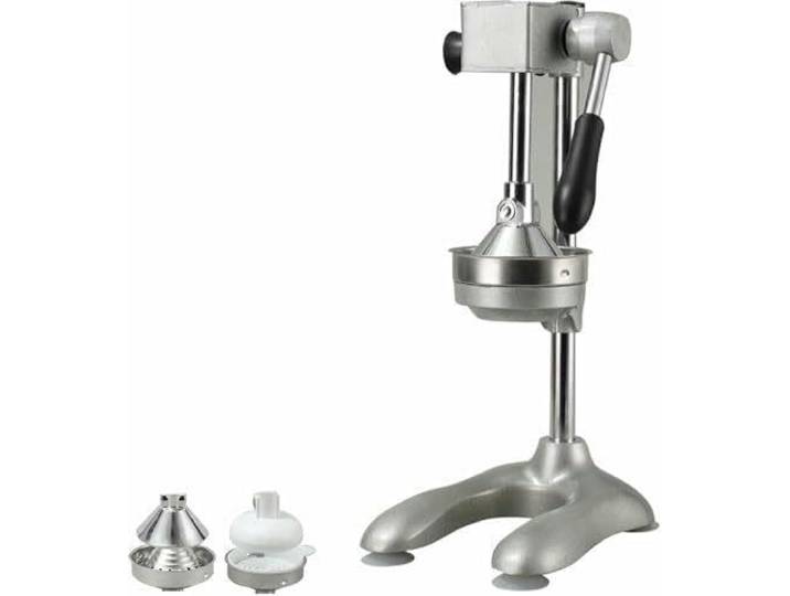 Manueller Zitruspresse 304 Edelstahl, Entsafter für Orangen & Zitronen Hochwertige Handpresse für Saft & Fruchtfleisch. Rutschfester Standfuß. Ideal für Limetten(Silver,DoubleTip)
