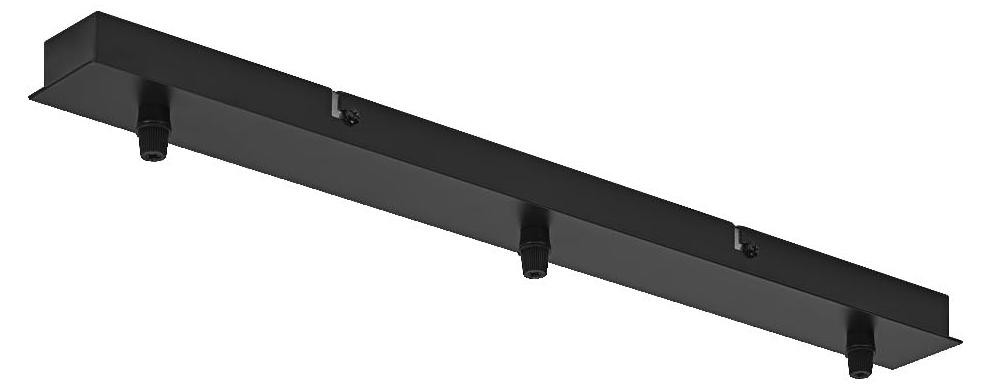 LEDVANCE Vintage 1906 Pendelarmatuur 3x Canopy LINEAR, zwart, minimalistisch vintage design, IP20
