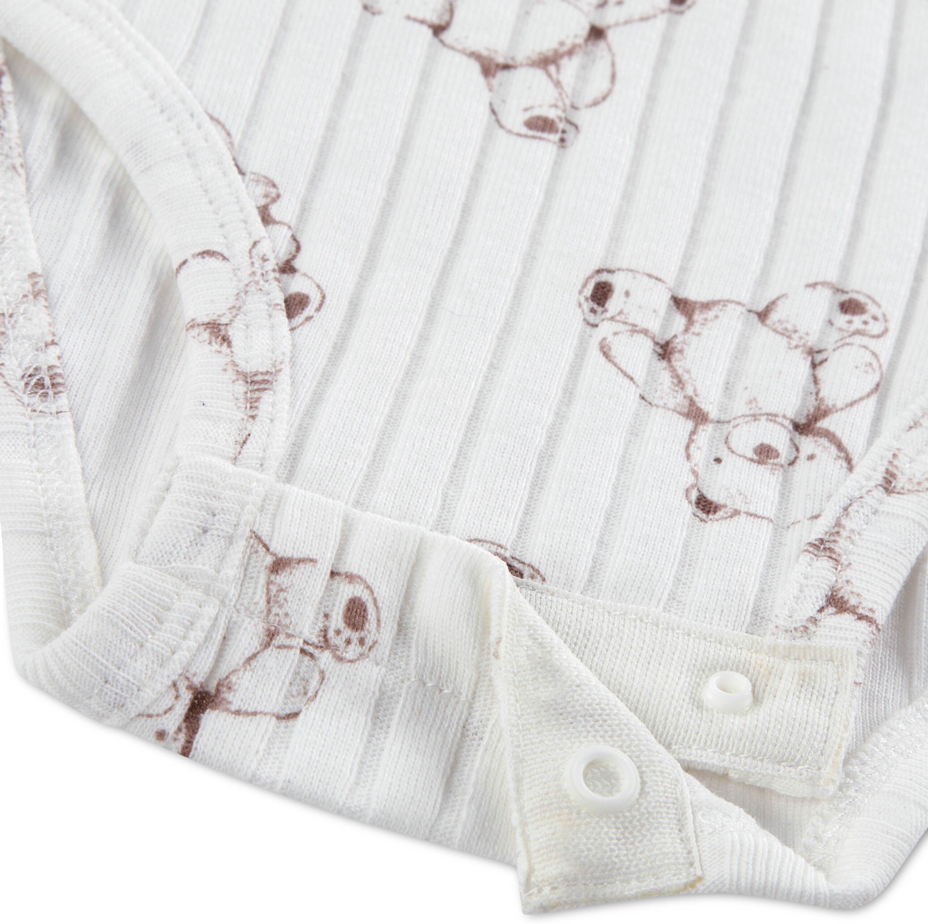 Body & Hose HUGGIES BABYWEAR "HUGN BODYSUIT PANT SET + ATTAC", Jungen, Gr. 4 (9M/74), weiss (huggies snow weiß), Jersey, Obermaterial: 100% Baumwolle, bedruckt, KOB Set-Artikel Body & Hose, mit Allover-Bärchenprint und passendem Mützchen huggies snow weiß