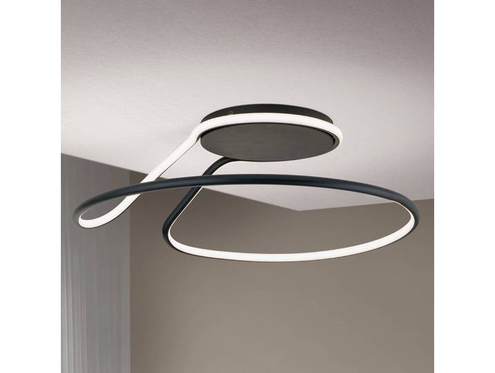 ORION LED Deckenleuchte Claire, dimmbar, für Flurbereich, Aluminium, Modern