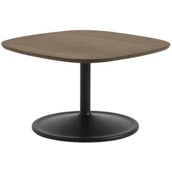 Muuto Soft Couchtisch, 70 x 70 cm, eiche dunkel geölt / schwarz