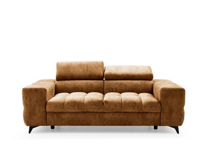 Muffo Sofa PUDDING, HR-Schaumstoff + Wellfeder Verstellbare Kopfstützen