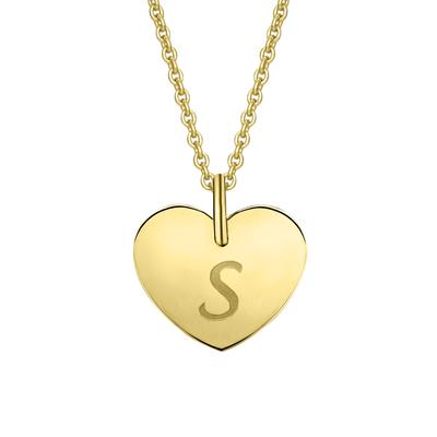 Kettenanhänger ONE ELEMENT "Herz Herz", gold, Schmuckanhänger, Damen, S, Gelbgold 333 Gold, Gelbgold 333, Gold, Kettenanhänger, Herzanhänger – Ausdruck von Liebe, perfekt zum Verschenken