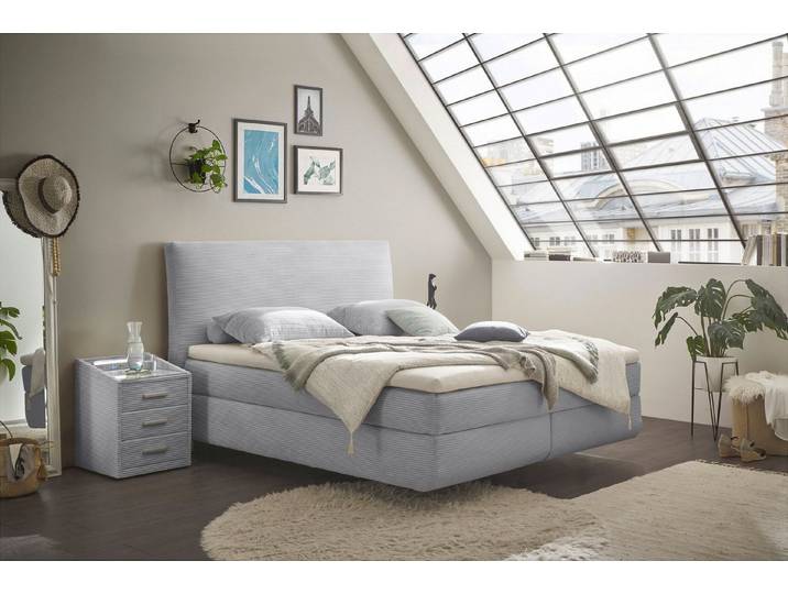 ED EXCITING DESIGN Boxspringbett Marbella, Duo-Matratze- harte Kokosmatte, weiche Filzabdeckung, Matratzenhülle