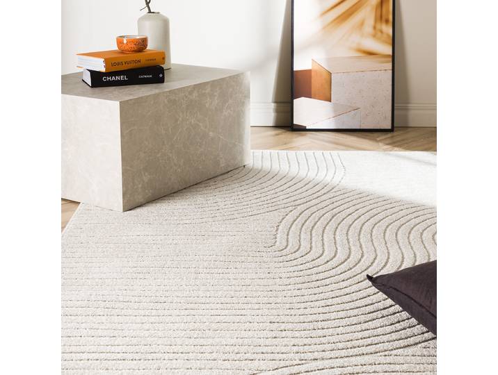 Tapis à poils longs Vince 160 x 230cm Blanc/Blanc