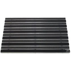 Emco Eingangsmatte DIPLOMAT 22mm   75x50cm   Gummi Schwarz + Bürsten Grau