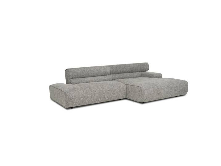 Designwerk Ecksofa Colosseo, Grau, Kunststoff, 2-Sitzer, L-Form, 285x170 cm, Made in EU, Wohnzimmer, Sofas & Couches, Wohnlandschaften, Ecksofas