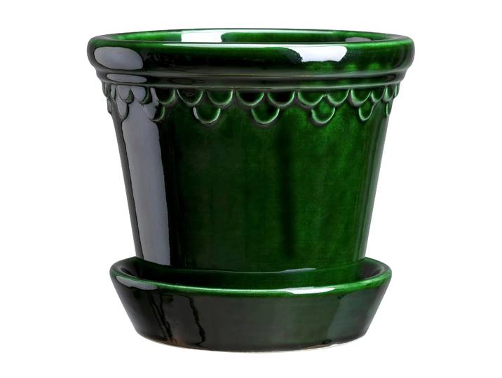 Bergs Potter Cache-pot émaillé Københavner Ø16 cm Vert