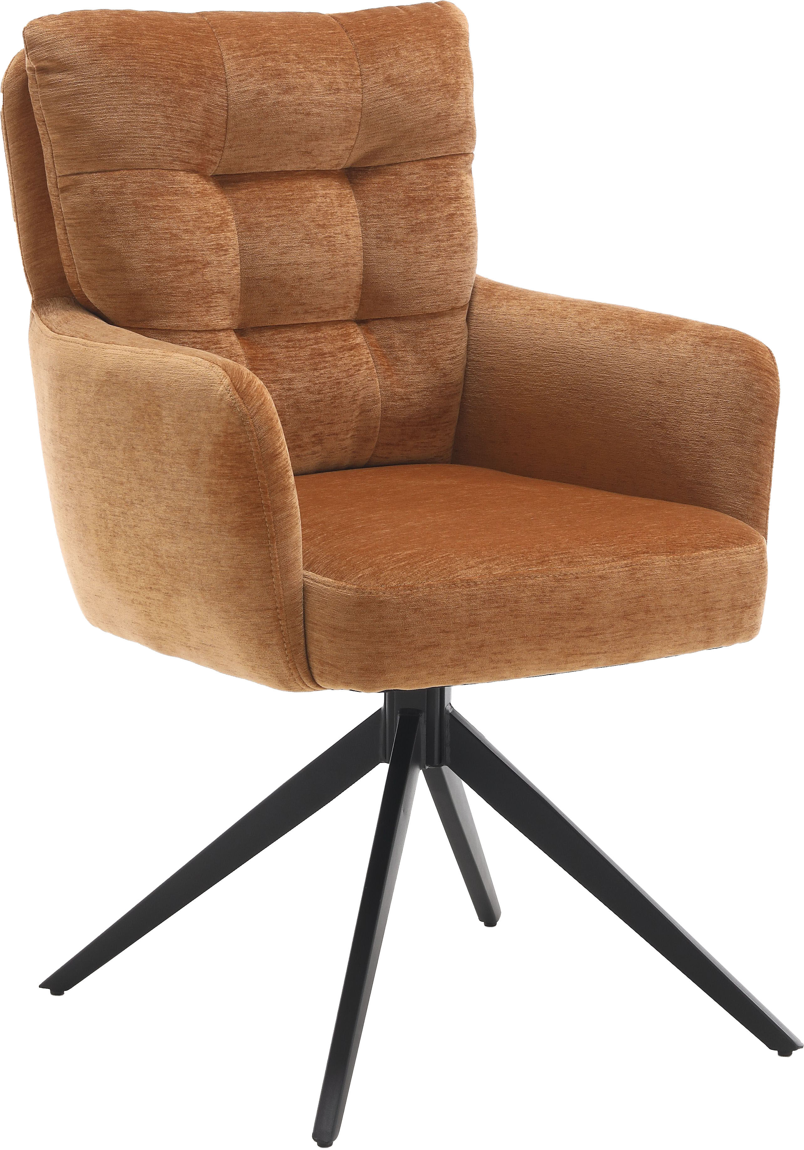 Esszimmerstuhl HOME AFFAIRE "Sant Tropez", gelb (curry, schwarz, curry), B:60cm H:92cm T:67cm, Stühle, Esszimmerstuhl curry, schwarz, curry B/H/T: 60cm x 92cm x 67cm, 2 Stk., uni, 2er Set
