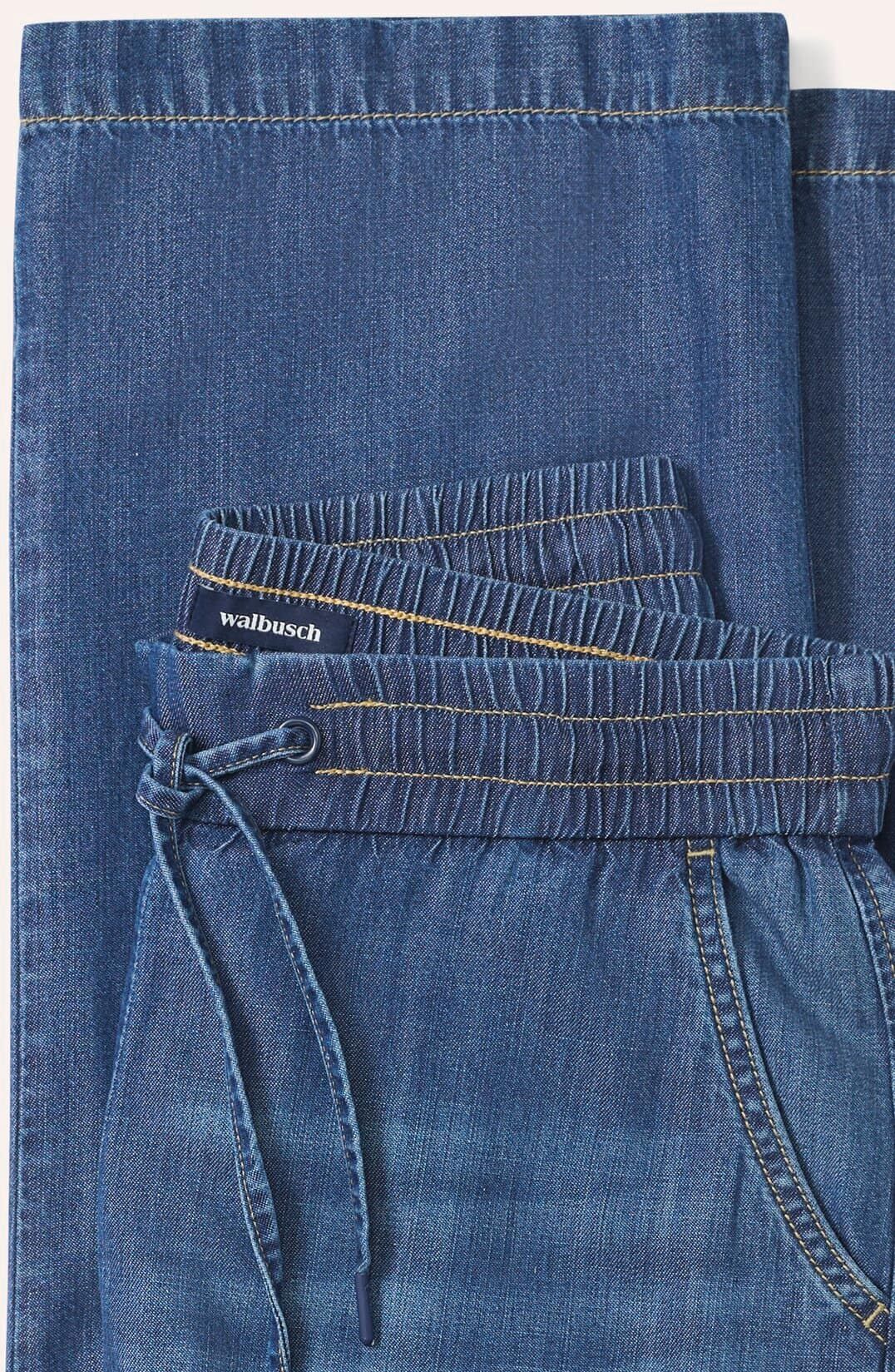 Walbusch Jeans aus luftigem Lyocel Denim, Regular Fit#normale Größen, Farbe Blau, 22, temperaturausgleichend moderne Waschung Damen