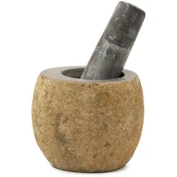 Natural Riverstone Decorative Pestle & Mortar- Small (aprox 9x7cm)