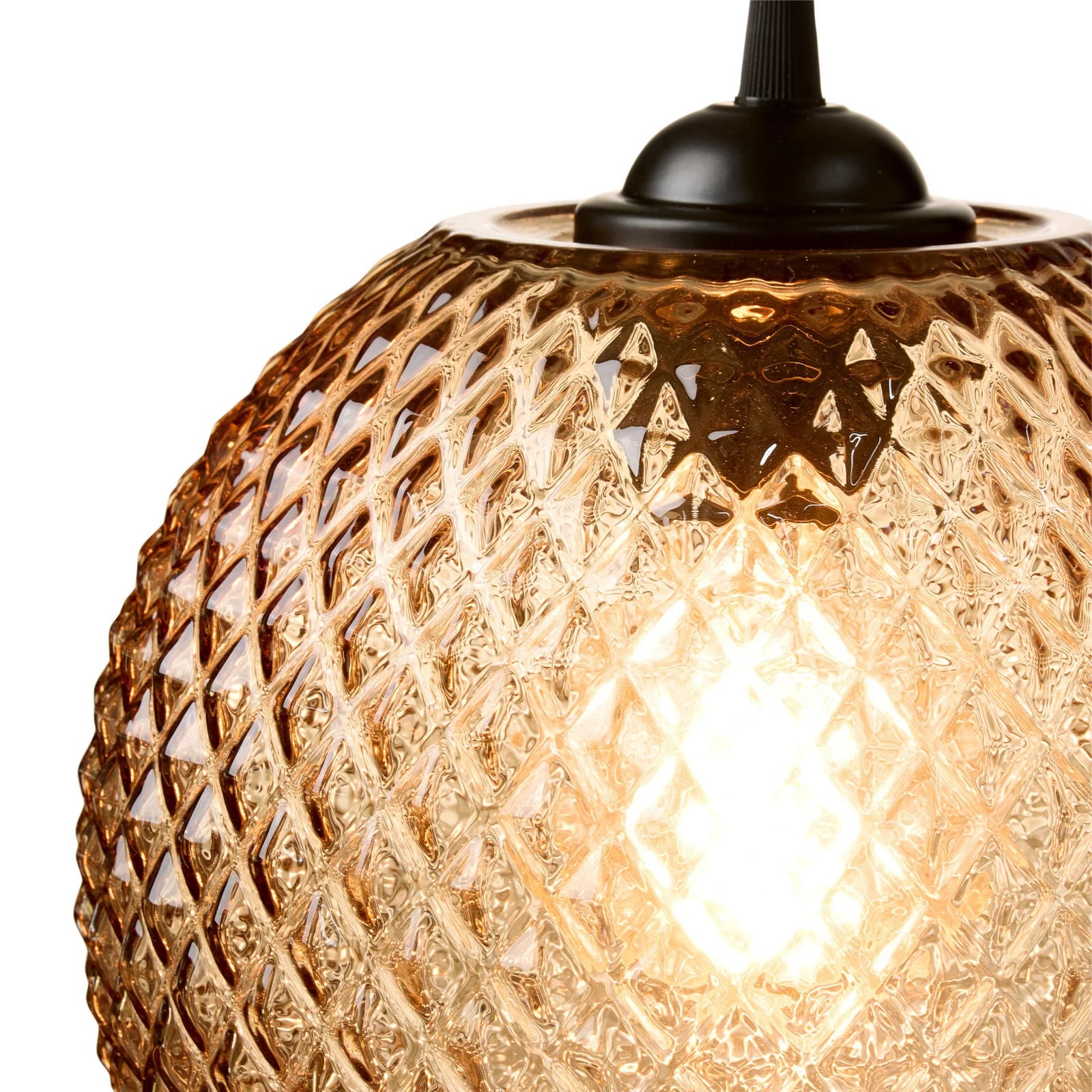 Halo Design NOBB hanglamp, amber, Ø 22 cm, glas, E27