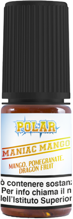 TNT Vape Maniac Mango Polar Liquido Pronto 10ml Mango Melograno Dragon Fruit Ghiaccio