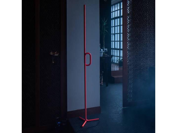 Design vloerlamp Tobia terra, dimbaar, Woon-/ Eetkamer, Aluminium, Design, vloerlamp