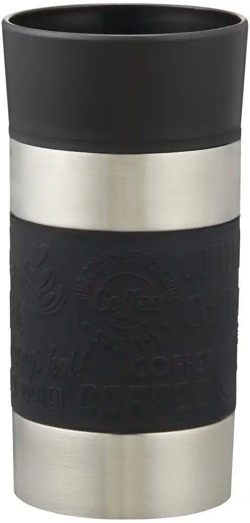 KHG Isolierbecher 300ml   ¦ schwarz ¦ Edelstahl,Kunststoff ¦ Maße (cm): H: 16