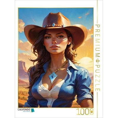 CALVENDO Puzzle Sexy Cowgirl | 1000 Teile Lege-Größe 64x48cm Foto-Puzzle für glückliche Stunden