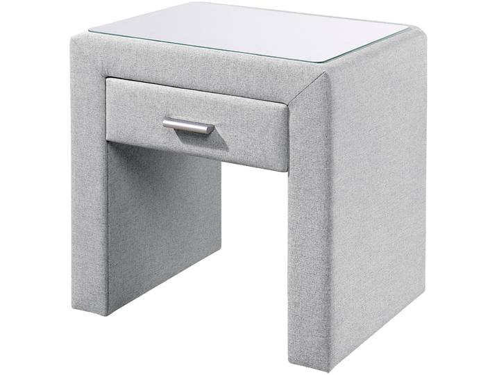 Nachttisch MAINTAL Felsental , grau, B:50cm H:50cm T:40cm, Tische, Nachttisch, Nachtkonsole mit 1 Schubkasten