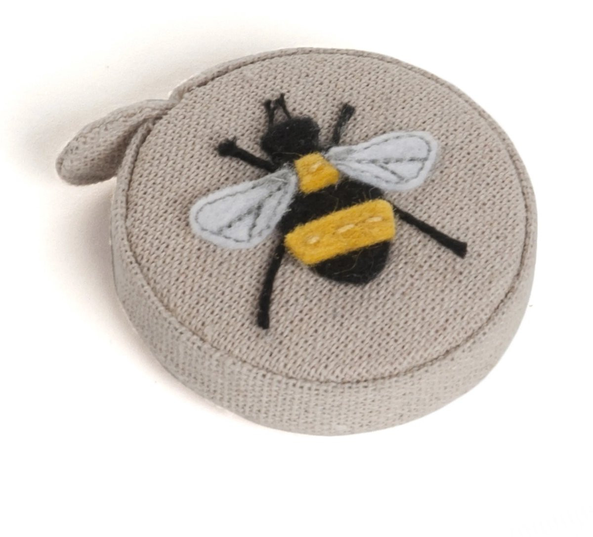 Hobby Gift Meetlint met Appliqué Bee in Linnen