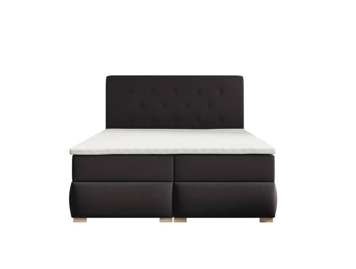 Ensemble sommier et matelas en velours noir 140x200