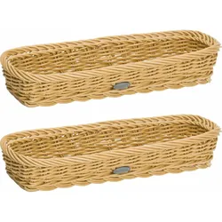 Westmark 2 Besteck-Körbe, geeignet für Hotel und Gastronomie, Rechteckig, je ca. 28 x 11 x 5 cm, Synthetikfaser, Saleen-Edition, 020169301E3