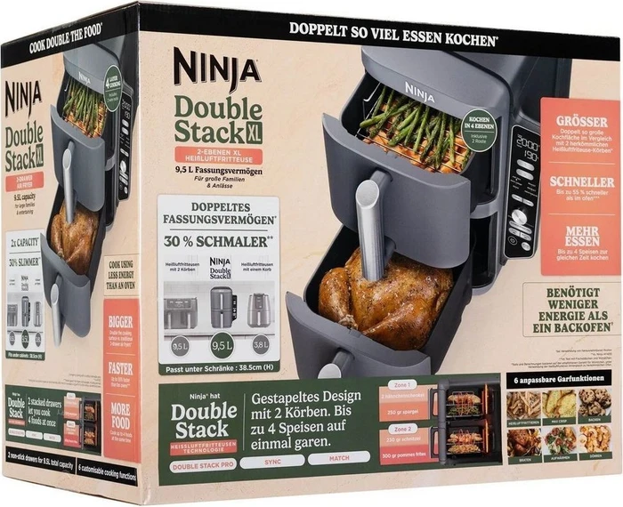Ninja SL400EU Double Stack XL, 9,5 l, grau