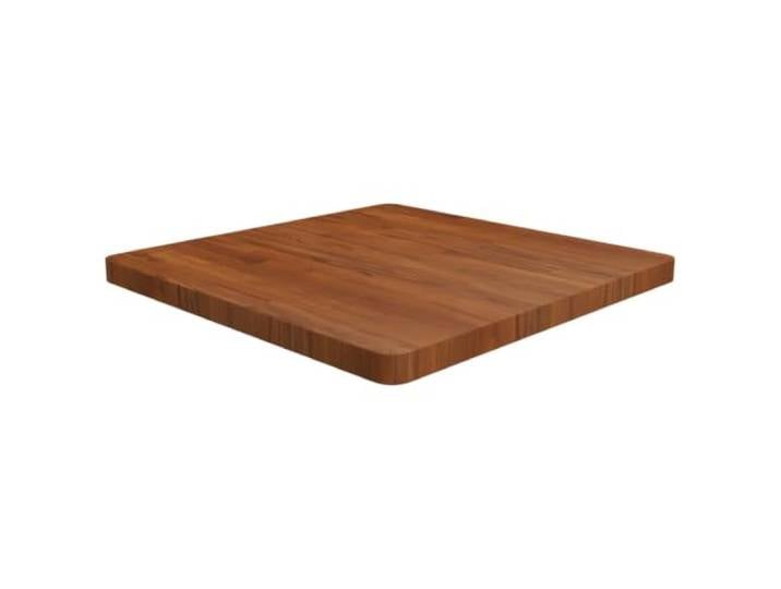 Todiikf Tischplatte Quadratisch 70x70x4cm Massivholz Eiche Dunkelbraun Dunkel lasierte Holzplatte für Esstische im Esszimmer sowie Café, direkt einsatzbereit ohne weitere Vorbehandlung.