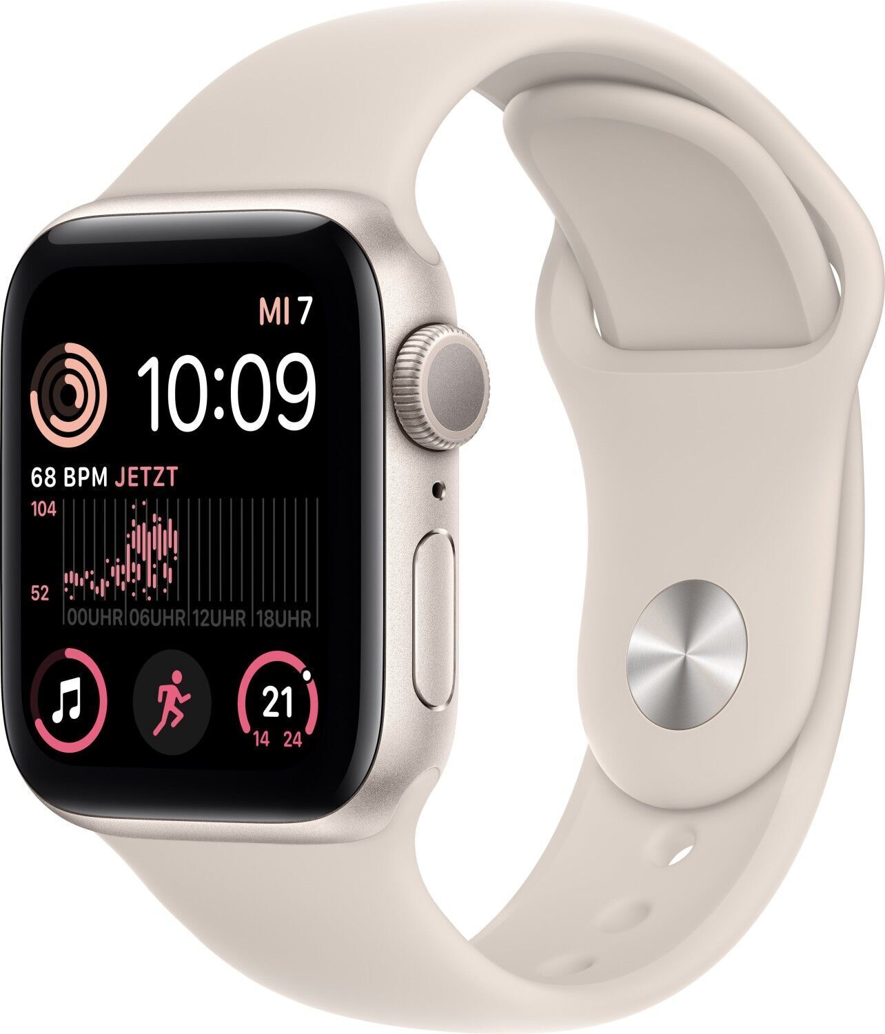Apple Watch SE 40 mm (2022)   GPS   Starlight   Starlight Sport Band M/L - Refurbished
