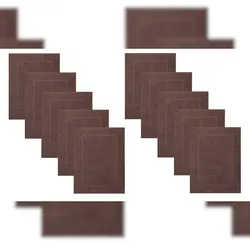Betz 10 Stück Badvorleger Badematte PREMIUM 100% Baumwolle Größe 50x70 cm Qualität 650g/m2 Farbe nuss