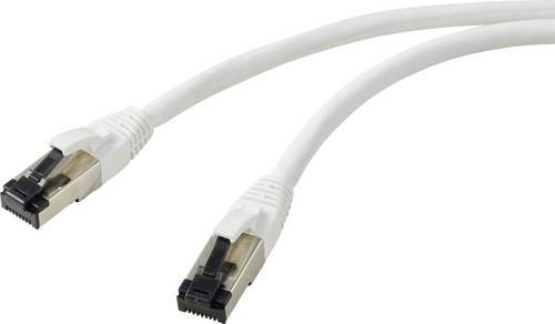 Renkforce RF-7106492 RJ45 Netzwerk Patchkabel CAT 8.1 S/FTP 2.00m Weiß 1St.