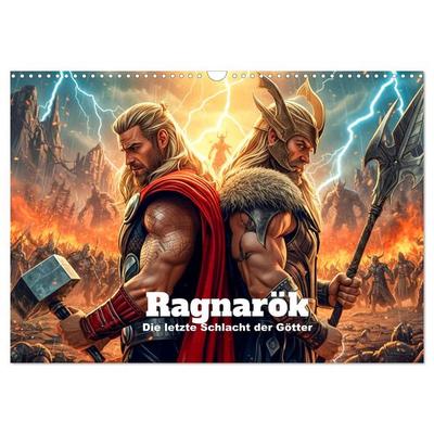 Ragnarök – Die letzte Schlacht der Götter (Wandkalender 2027 DIN A3 quer), CALVENDO Monatskalender