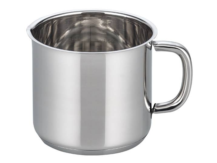 Milchtopf ELO BASIC Opal , silber (edelstahlfarben), Ø:14cm, Töpfe, Milchtopf, Induktion